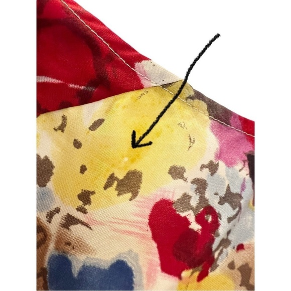 ANTHROPOLOGIE Edme & Esyllte 100% Silk Watercolor Floral Flutter Sleeve Blouse - Picture 5 of 8